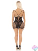 Lace and Net Mini Dress Dual Strap Detail