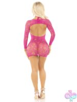 2 Piece Heart Net Keyhole Halter Mini Dress and Shrug