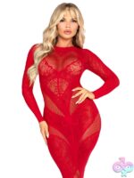 Lace and Net Body Con Gown Heart Keyhole Detail