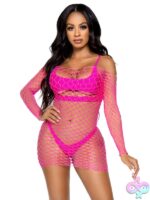 Supreme Fence Net Long Sleeved Mini Dress