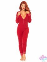 Cozy Brushed Rib Long Johns Cheeky Snap Closure Back Flap