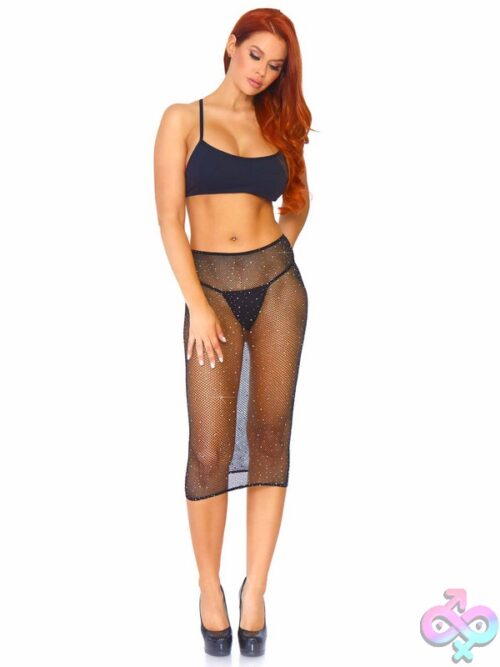 Rhinestone Fishnet Convertible Tube Dress