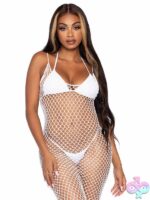 Woven Twist Net Backless Maxi Dress