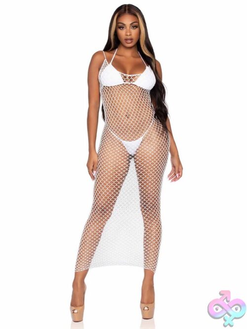 Woven Twist Net Backless Maxi Dress