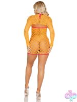 2 Piece Eyelet Net Mini Dress Tie Front Keyhole Detail and Shrug