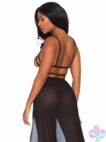 2 Piece Cage Strap Open Bodice Maxi Dress and G String Panty