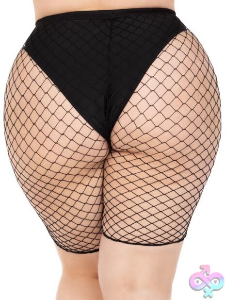 Plus Size Industrial Net Biker Shorts