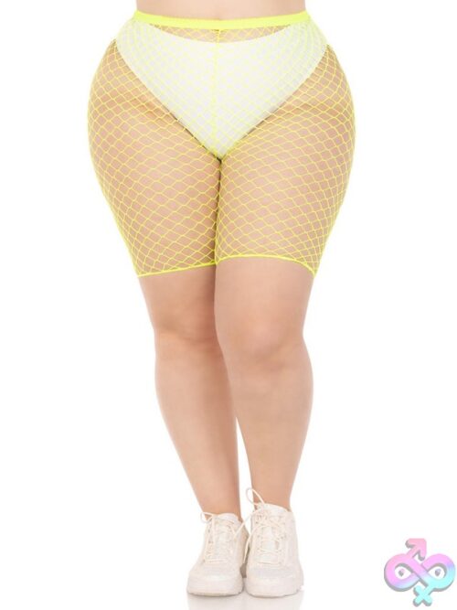Plus Size Industrial Net Biker Shorts