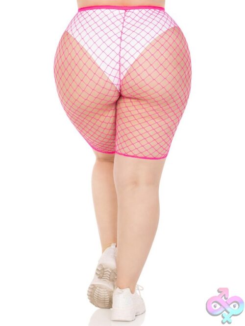 Plus Size Industrial Net Biker Shorts