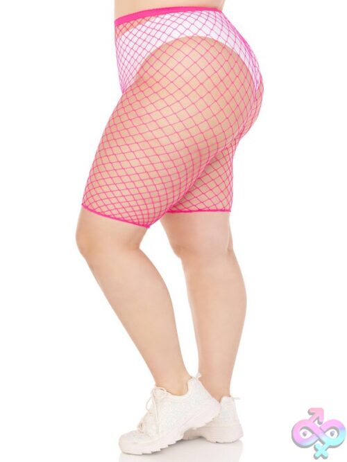 Plus Size Industrial Net Biker Shorts