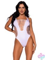 Seamless Shredded Racer Back Thong Bodysuit
