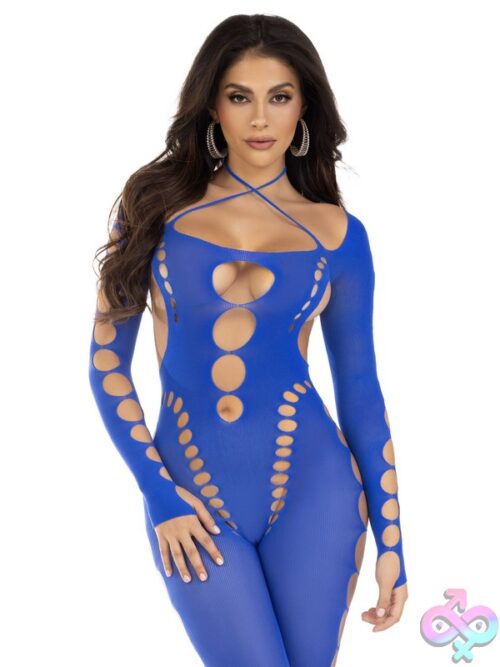 Seamless Opaque Cut Out Footless Lingerie Jumpsuit
