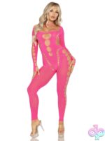 Seamless Opaque Cut Out Footless Lingerie Jumpsuit