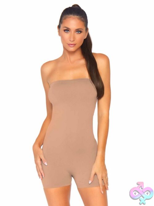 Seamless Opaque Microfiber Strapless Romper