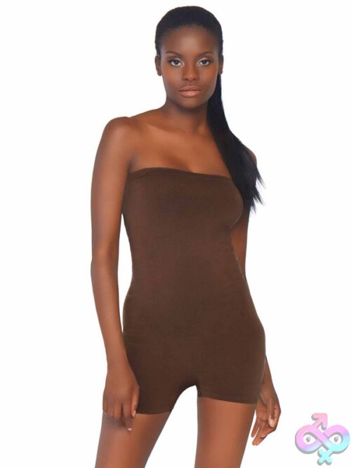 Seamless Opaque Microfiber Strapless Romper