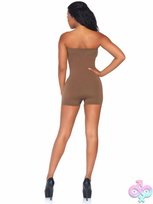 Seamless Opaque Microfiber Strapless Romper