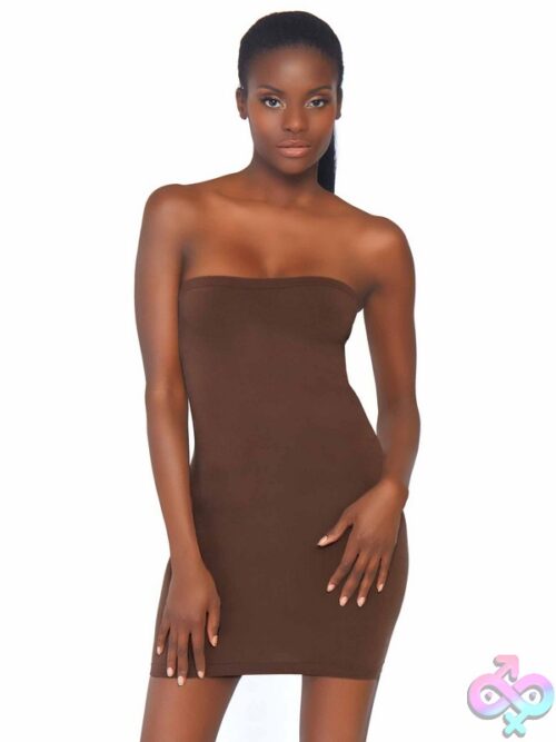 Seamless Opaque Microfiber Bodycon Tube Dress