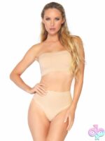 Waist Briefs 2 Piece Seamless Opaque Microfiber Ribbed Bandeau Top and High Waist Briefs by Leg Avenue