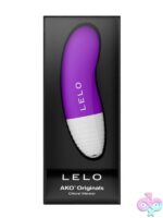 Compact purple silicone clitoral massager with smooth seamless finish by Lelo