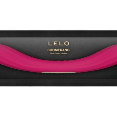 Lelo Boomerang dual-ended app-connected couples vibrator in cerise pink silicone by Lelo