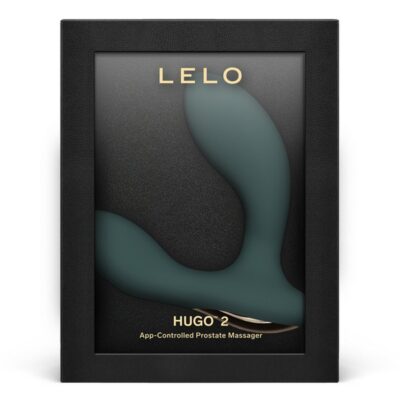 Hugo 2 dual-motor app-controlled prostate massager in gray silicone by Lelo