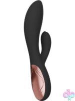 luxury app controlled rabbit Lelo Ina Thrust by Lelo in black and purple silicone