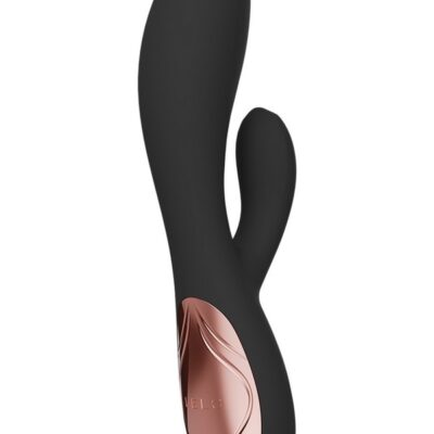 luxury app controlled rabbit Lelo Ina Thrust by Lelo in black and purple silicone