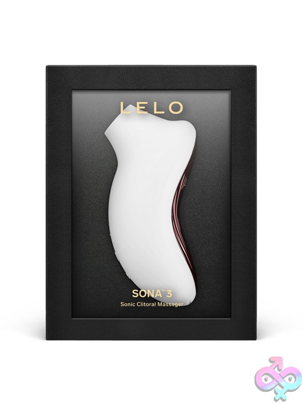 Discreet-Toys-Lelo-Sona-3-White-Nu-Lelo9592 Lelo Sona 3 White Sonic Clitoral Suction Stimulator With Soft Silicone Finish By Lelo