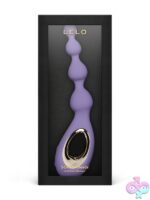 Gradually sculpted vibrating anal beads in violet dusk silicone by Lelo