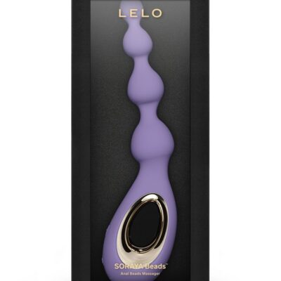 Gradually sculpted vibrating anal beads in violet dusk silicone by Lelo