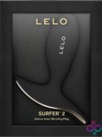 Ergonomic black vibrating anal plug in body-safe silicone by Lelo