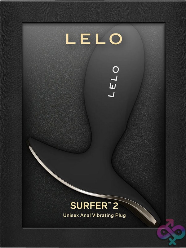 Discreet-Toys-Lelo-Surfer-2-Black-Nu-Leloa0551 Ergonomic Black Vibrating Anal Plug In Body-Safe Silicone By Lelo
