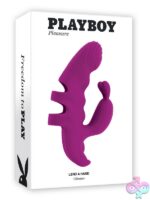 Purple finger dual vibrator with bunny stimulator and textured grip by Playboy Pleasure