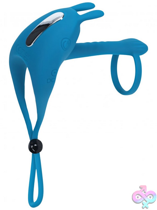 Discreet-Toys-Levelz-Adjustable-Bunny-Vibrating-Silicone-Lasso-Cock-Ring-Shaft-Loop-Teal-Nu-St-Lvl03-0002Tea Adjustable Vibrating Teal Silicone Cock Ring And Shaft Loop By Shots Toys