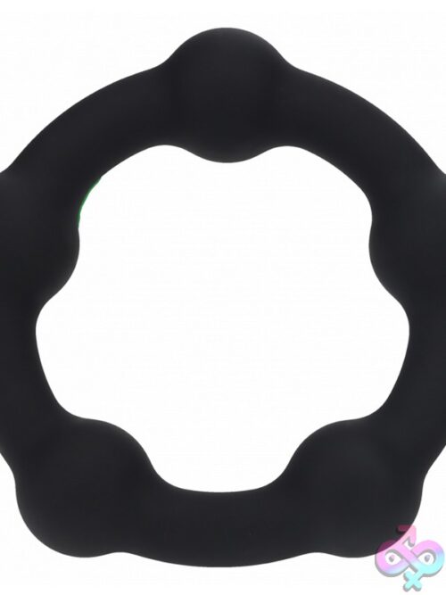 Levelz Beaded Silicone Cock Ring Large – Black - Image 2
