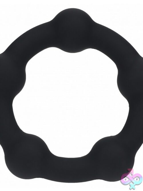 Levelz Beaded Silicone Cock Ring Black - Image 2