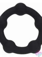 Levelz Beaded Silicone Cock Ring Black - Image 2