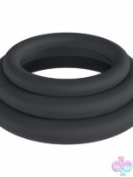Levelz Classic Silicone Cock Ring Set Black – 3 Sizes - Image 2