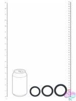 Levelz Classic Silicone Cock Ring Set Black – 3 Sizes - Image 3