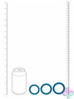 Levelz Classic Silicone Cock Ring Set – Teal - Image 3