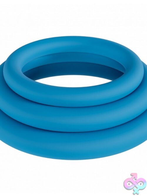 Levelz Classic Silicone Cock Ring Set Xs/S/M – Teal - Image 2