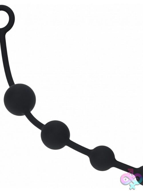 Levelz Curved Silicone Anal Beads Black - Image 2