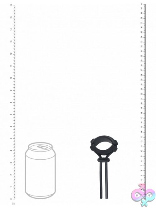 Levelz Detachable Wide Adjustable Silicone Lasso Cock Ring – Black - Image 3