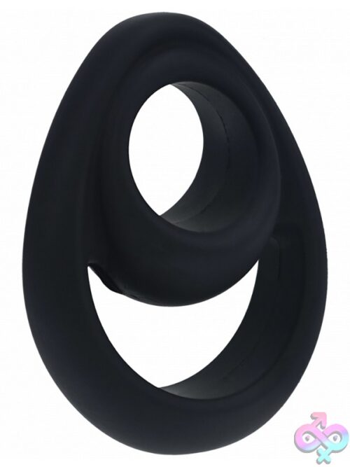 Double Ergo Silicone Cock Ring – Black - Image 2
