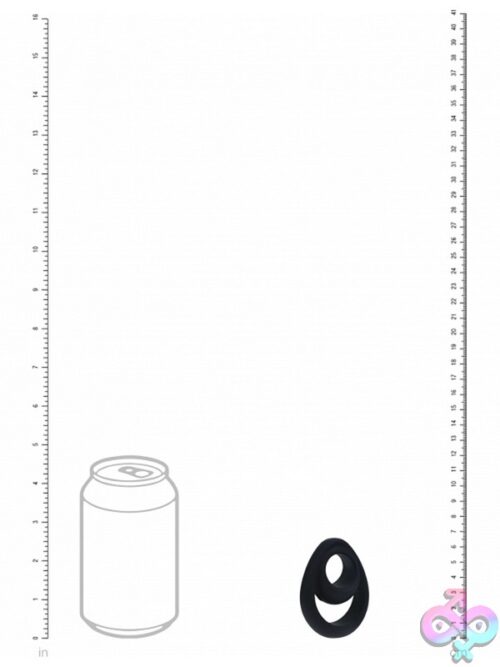Double Ergo Silicone Cock Ring – Black - Image 3