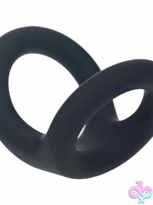 Double O Silicone Cock Ring In Black - Image 2