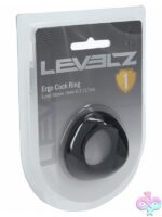 Firm bendable black liquid silicone cock ring by Shots Toys