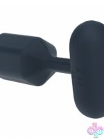 Hexagonal Vibrating Silicone Anal Plug Medium Black - Image 2
