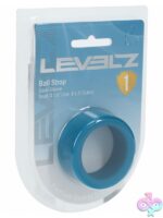 Firm flexible teal liquid silicone ball strap by Shots Toys