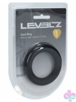 Large black liquid silicone cock ring by Shots Toys